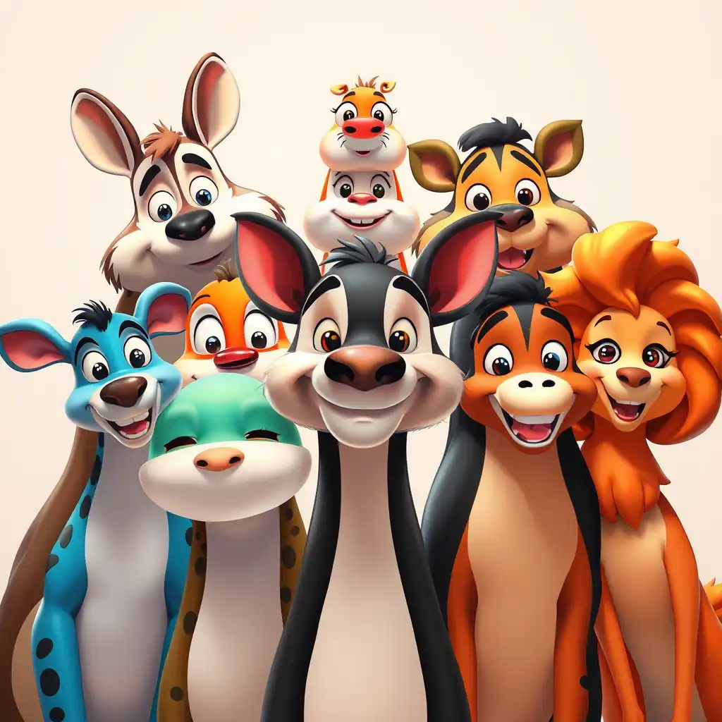 Various animal characters